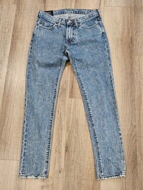 Abercrombie & Fitch Felix Super Skinny Jeans Men 28x30 Blue Acid Wash NWT